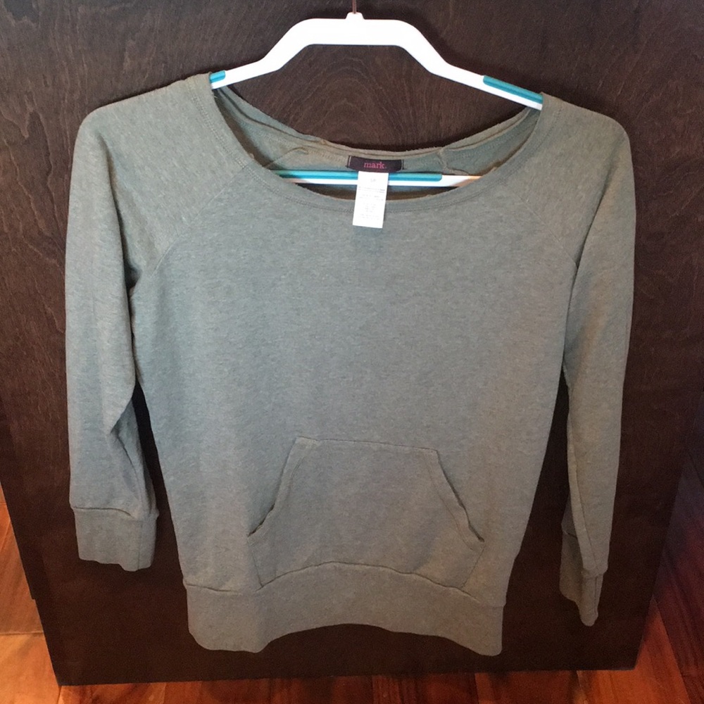 Olive Green Sweatshirt w/ Front Pocket